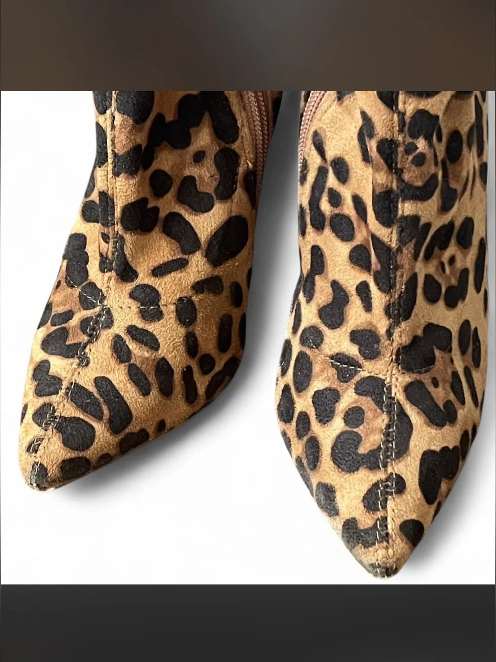 Olivia Jaymes Leopard Print over the knee boots with zip and tie closure 5.5 - Picture 7 of 7
